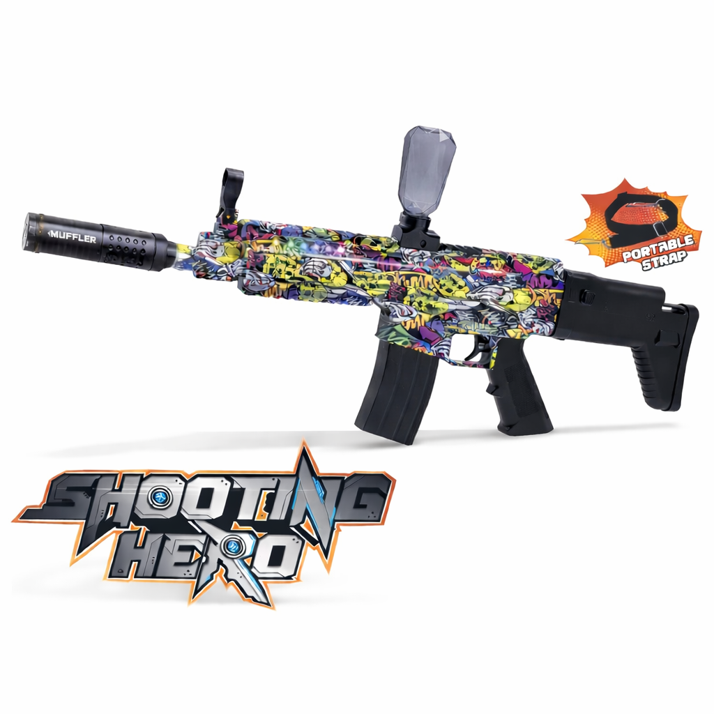 SCAR Electric Gel Blaster Gun for Kids – Graffiti Shooting Hero Toy