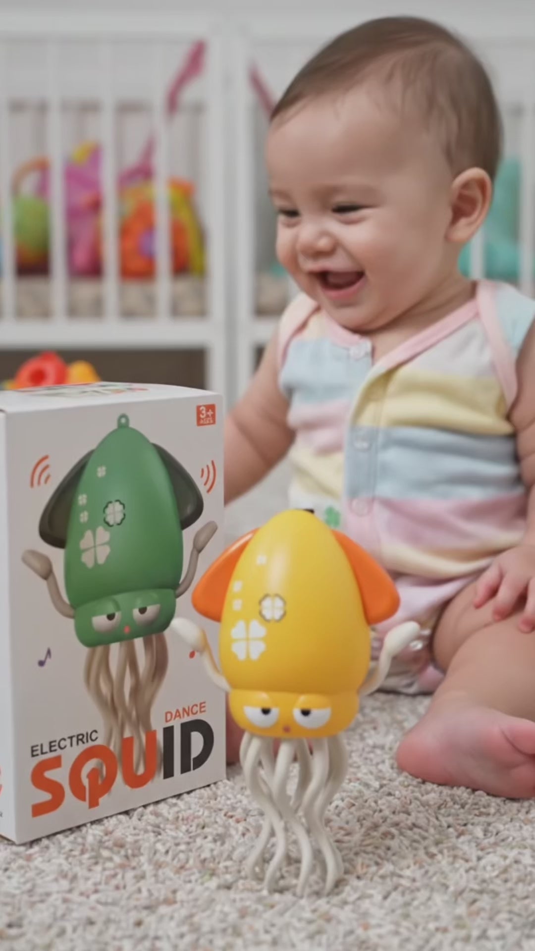 Electric Dancing Squid Toy with LED Lights & Music | USB Rechargeable